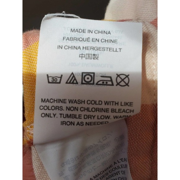 Madewell Women's Multicolor Cotton Round Neck Short Sleeve Top Blouse Size 2XS - Picture 10 of 10